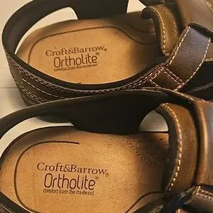 Croft & Barrow Ortholite Rupert Men\'s Fisherman Sandals 7 M NWT Mens Croft & Barrow Rupert Ortholite Fisherman  main image 3
